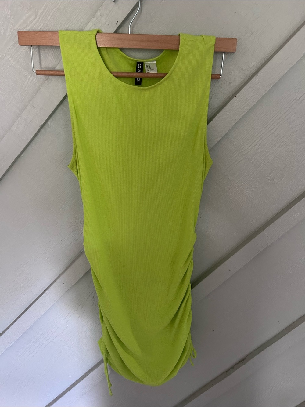 Divided Neon Lime Green Sleeveless Bodycon Dress